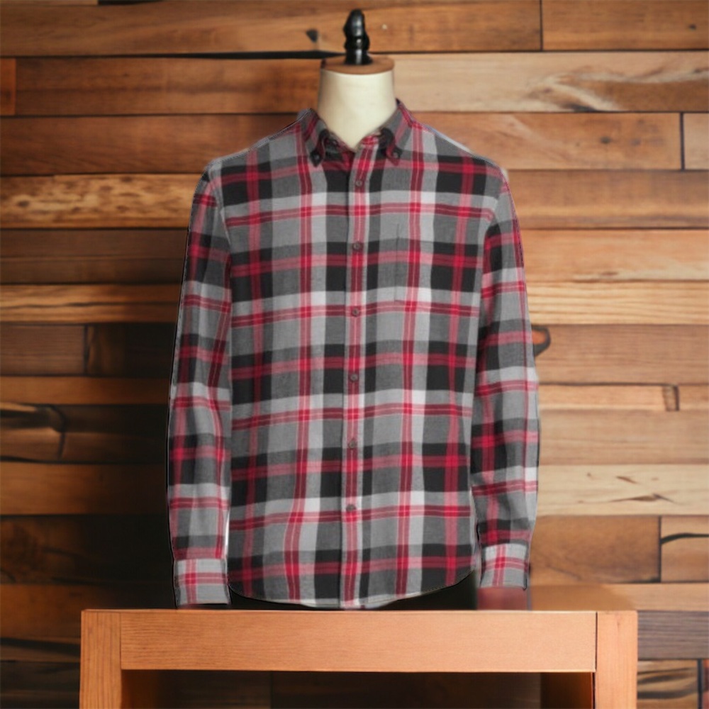NEW St John's Bay Mens Long Sleeve Flannel Shirt